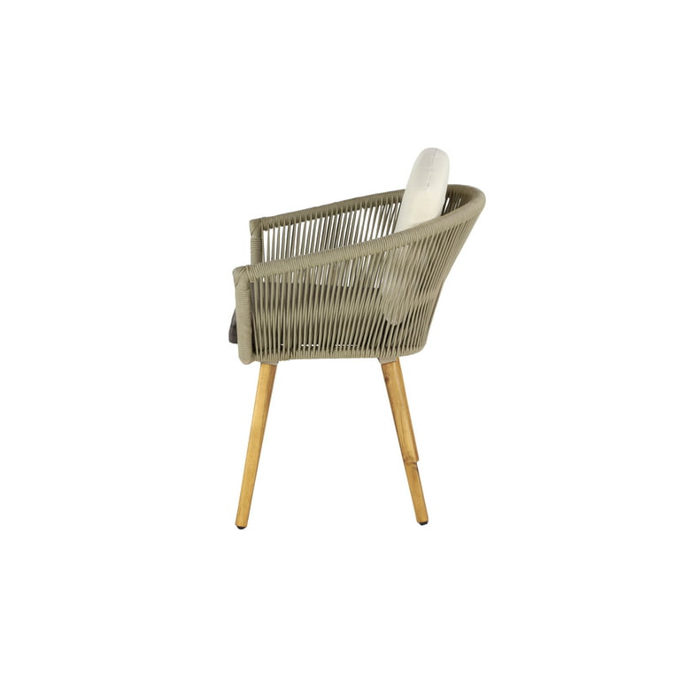 Monroe Lane Modern Wood Outdoor Dining Chair - Set of 2, Light Brown