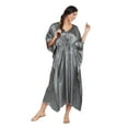 thumbnail image 3 of Oussum Womens Kaftans Satin Long Maxi Dress for Women Adjustable Size Caftans Plus Size Nightwear Evening Gown Beachwear Casual Dresses Online, 3 of 8