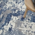 thumbnail image 6 of 4' Blue Abstract Power Loom Round Rug, 6 of 11