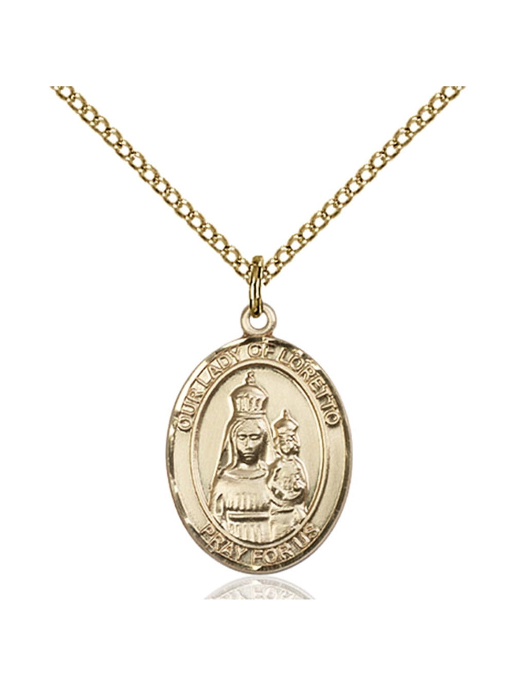Bonyak Jewelry 14k Yellow Gold-Filled Our Lady of Consolation Pendant, Size 
