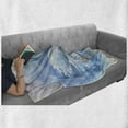 thumbnail image 6 of Swan Soft Flannel Fleece Blanket, Watercolor Drawing Picture of Swan in the River Hazy Color Aqua Concept Picture Print, Cozy Plush for Indoor and Outdoor Use, 70" x 90", Blue White, by Ambesonne, 6 of 6