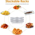 thumbnail image 4 of Welhammsae Round Air Fryer Rack, 3 Pcs Set, Food Grade Stainless Steel Grill Basket, Non Stick Mesh Basket Set, Compatible with Air Fryers, Oven, Microwave, Baking Accessories, 22.2 * 21 * 9.5cm, 4 of 7