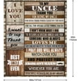 thumbnail image 2 of Uncle Gifts from Niece, Uncle Blanket Gift 50''''x60'''', Best Uncle Gifts, Christmas Birthday Gift for Uncle Blanket Soft Fleece Flannel Throw Blanket Uncle Gifts from Niece and Nephew, 2 of 6