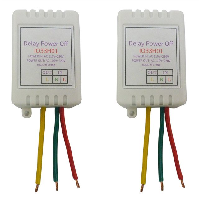 2X Temporizador de 1 A 480 Min, Controlador de Retardo de Desconexión Ajustable, CA 110 V, 220V, Interruptor de Relé de Apagado con Retardo de Encendido, Salida de Voltaje de 7