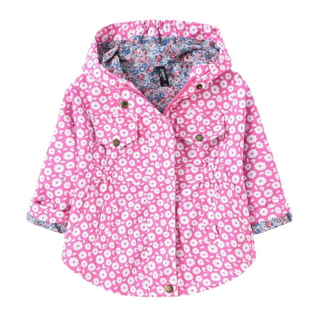 

CHGBMOK Clearance Toddler Coats Kids Baby Grils Boys Autumn Print Jacket Zipper Hooded Windproof Coat Warm Winter Jackets