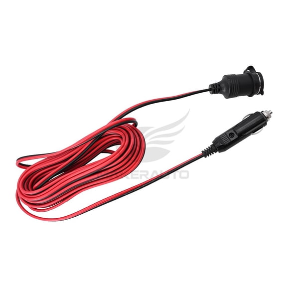 24FT 12V Heavy Duty Car Cigarette Lighter Socket Extension Cord Adapter