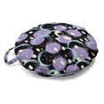 thumbnail image 1 of Paint Round Floor Cushion with Handle, Hand Drawn Circular Paintbrush Blobs with Polka Dots, Decorative Pillow for Living Room & Dorms, 18" Round, Lavender Multicolor, by Ambesonne, 1 of 4