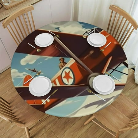 

Autua Adventure Round Table Cover Stain Resistant and Washable Full Width Single-Sided Printing Perfect for Indoor Outdoor Kitchen Dining Wedding Parties 100% Polyester Fiber 31 -35