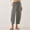Gray, variant on Bzhegqhd Women's New Summer Solid Color High Waist Drawstring with Pocket Foot Binding Pants