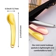 thumbnail image 2 of 6 mini espátulas curvas de metal para cosméticos, aplicador de maquillaje, cuchara de crema facial para mujeres y niñas, ideal para mezclar y probar maquillaje., 2 of 7