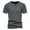 Gray 1, variant on Mens Deep V Neck Short Sleeved T Shirt Cotton Elastic Bottoming Shirt Small Stand Up Collar In Summer