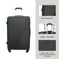 thumbnail image 3 of S-HOME 7-Pc ABS Luggage Set, 20/24/28 Inch Hardshell Spinner Suitcases & 4 Bags, 3 of 9