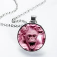 thumbnail image 2 of Gorilla Elegant Women's Glass Circular Pendant Necklace - Stylish Necklaces for Women, 2 of 5