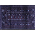 thumbnail image 1 of Ahgly Company Machine Washable Indoor Rectangle Persian Blue Traditional Area Rugs, 6' x 9', 1 of 4