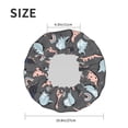 thumbnail image 3 of cute Dinosaur printD Shower Cap, Reusable Bath Hair Hat for all Hair Lengths Hair Cover with Elastic Band Double Waterproof Layers Bathing Hat, 3 of 5