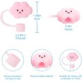 thumbnail image 3 of LAICAIW 6 Pcs pour Couvercle de Paille Stanley, Couvercles de Paille en Forme de Nuage, Protecteurs de Paille, Couvercles de Paille Réutilisables pour Pailles de 10mm, 3 of 7