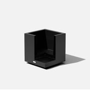 Veradek Block Series Cube Small 18 Plastic Planter - Black