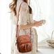 thumbnail image 5 of Bolso de hombro Monedero Satchel Ladies Correa ajustable Sling Bolso de cubo para mujer Bolso con cremallera para compras Cuadernos Marrón Hugo Bolsos de hombro para mujer, 5 of 8