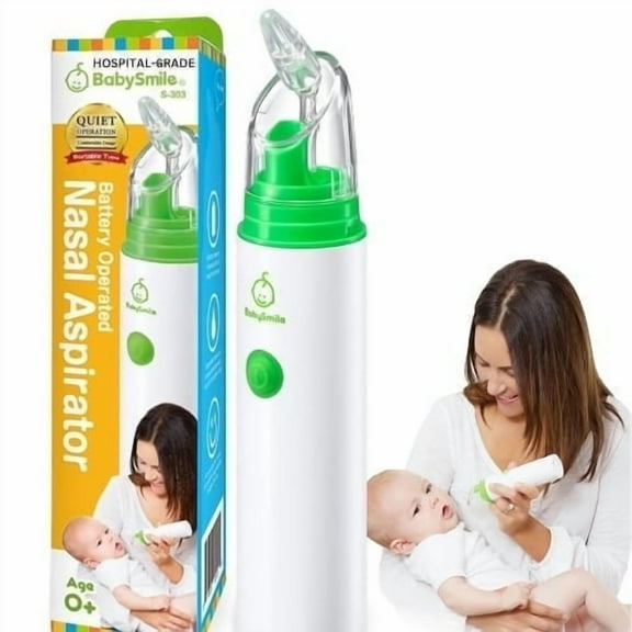 BabySmile | Baby Nasal Aspirator Electric | Nose Suction for Newborn and Toddlers | Hospital Grade Suction