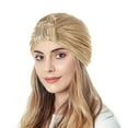 thumbnail image 3 of LEKODE Womens Turban Sweatbands for Women Women Head Covering Headwrap Scarf Head Wrap Scarf Head Wraps Silk Head Wraps Gold One Size, 3 of 6
