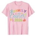 thumbnail image 3 of Women's Easter Casual Print Crew Neck T-Shirt Short Sleeve Top Pink L, 3 of 3