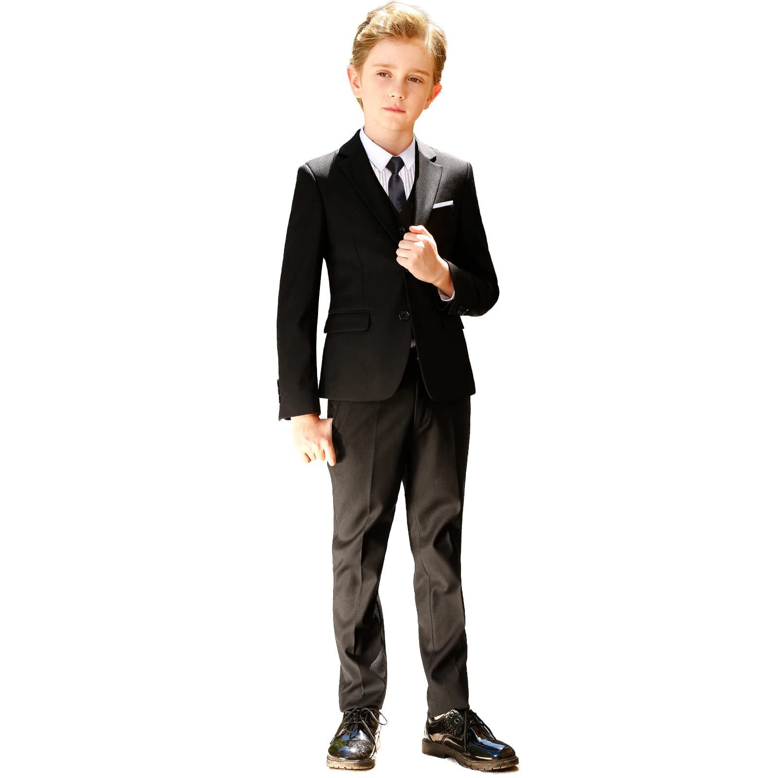 ELPA ELPA Boys Suits Slim Fit Formal Dresswear Suit 6 Piece Teen Suit ...