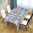 thumbnail image 4 of Yayeee Tablecloths 60" x 108" Rectangle Wrinkle Resistant Party Table Cover, Blue Retro Pattern, 4 of 8