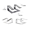 thumbnail image 3 of Injueey Soporte para ordenador, estante de almacenamiento antideslizante de aluminio, soporte de refrigeración Universal de doble capa, tren Electrónica Gris, 3 of 6