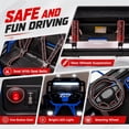 thumbnail image 6 of iRerts 36V Powered Ride on Toys for Big Kids, 2 Seater Ride on Cars with Metal Frame, Bluetooth Music, 4 Wheels Suspension, Electric Ride on Vehicles for Boys Girls, Blue, 6 of 8