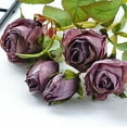 thumbnail image 4 of Travelwant 3pacsk Artificial Roses Flowers for Valentine's Day, Realistic Blossom Roses, Real Touch Silk Rose, Single Fake Flower Long Stem Bouquets, 4 of 7