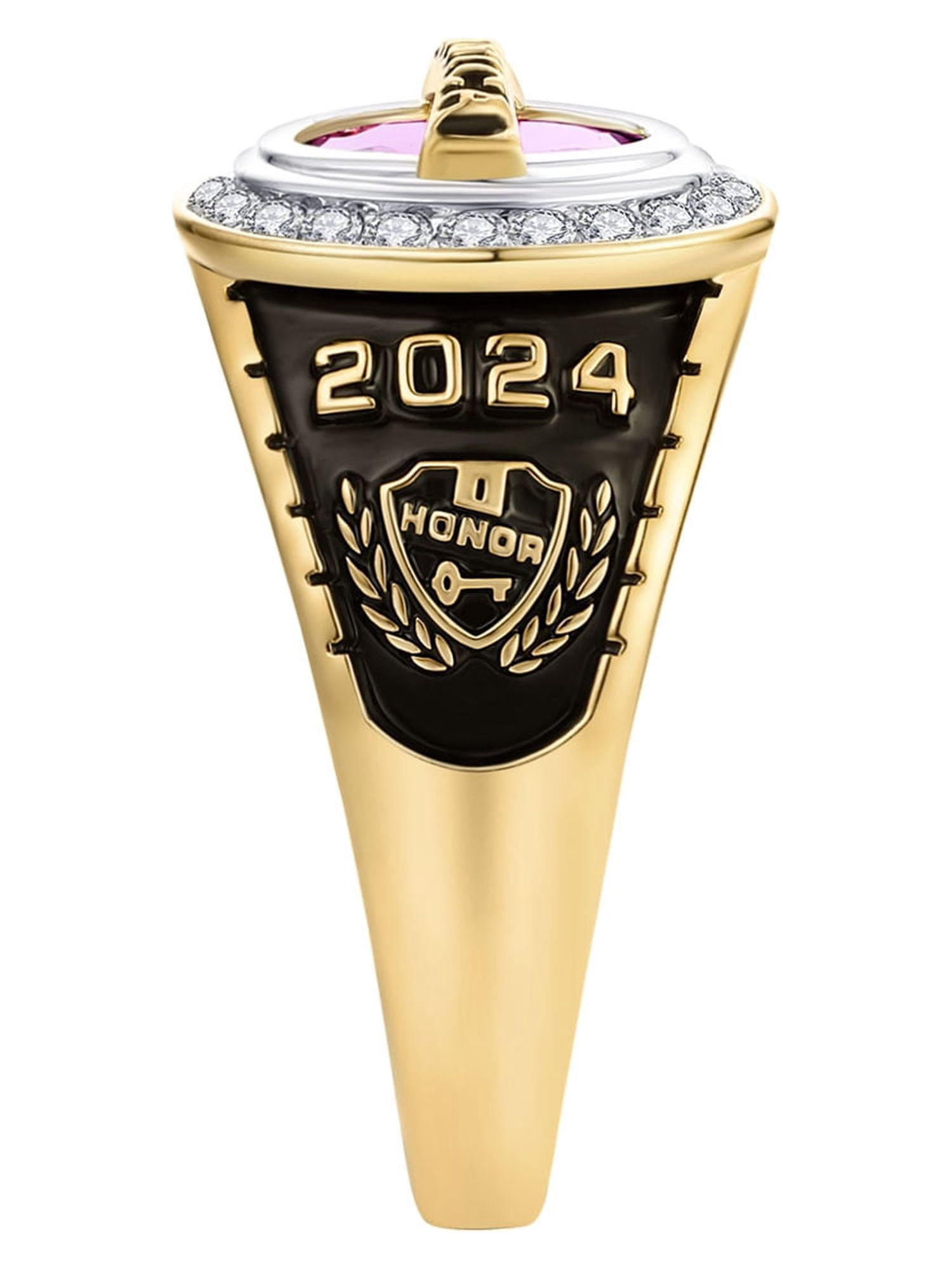 Order Now for 2025 Graduation, Freestyle Women's CZ Oval Stone Personalized Top Class Ring, Personalized, High School or College