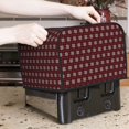 thumbnail image 7 of Gaeub Red Buffalo Plaid Merry Christmas Print 4 Slice Toaster Cover,Bread Machine Cover,Dustproof Fingerprint Protectors and Greasy Protection Anti-sputtering, 7 of 7