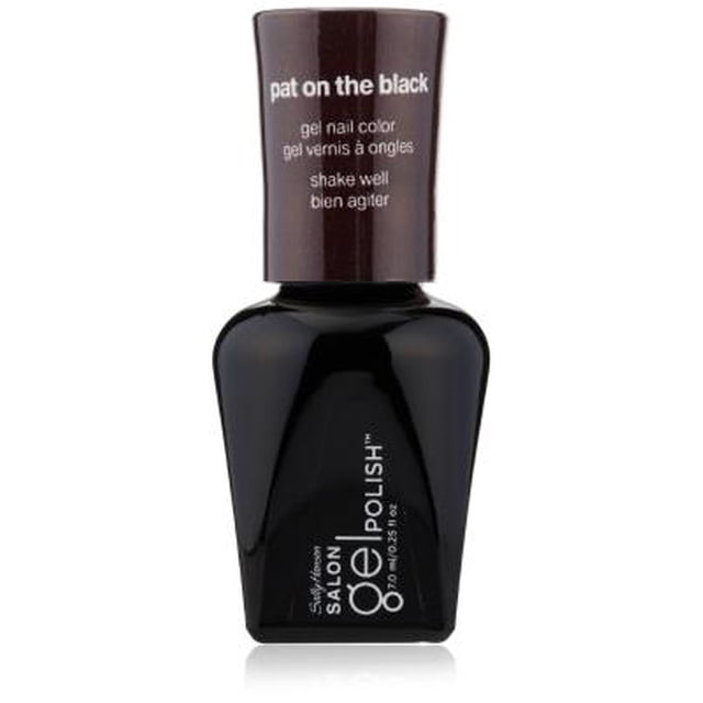 Sally Hansen Salon Gel Polish Nail Lacquer, Pat On The Black, 0.14 Fl Oz