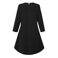 thumbnail image 5 of Spring Sale 2024！Hontri Muslim Dresses for Women Women Muslim Solid Color Button Stitching Fashion Casual Dress Long Sleeve Prayer Clothes Maxi Dresses for Women 2024 Black,M, 5 of 6