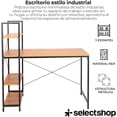 thumbnail image 3 of Escritorio con Repisa para Computadora o Laptop Diseño Minimalista Mesa Moderna con Estructura Resistente Mueble para Casa o Oficina Resistente Soporta hasta 120 Kg (Cafe), 3 of 9