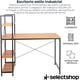 thumbnail image 3 of Escritorio con Repisa para Computadora o Laptop Diseño Minimalista Mesa Moderna con Estructura Resistente Mueble para Casa o Oficina Resistente Soporta hasta 120 Kg (Cafe), 3 of 9