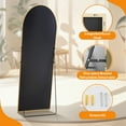 thumbnail image 6 of TINKLE WELL Metal Framed Arched Full Length Mirror 59"x16", Floor Standing, Gold, 6 of 9