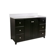 Design House 612887 Shorewood Unassembled 2-Door Vanity with Cultured Marble Vanity Top, 49", Espresso