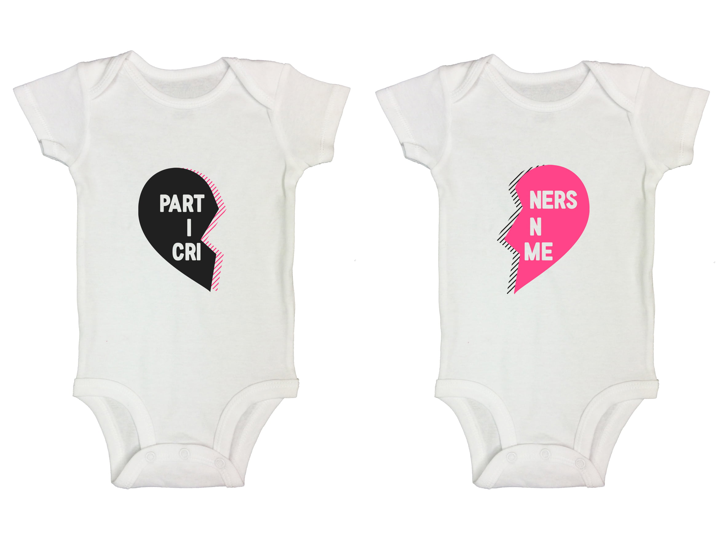 Unisex Infant Twins Baby Casual Bodysuit Clothes Cute Matching Outfits Gift Kids