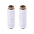 thumbnail image 4 of Uxcell 2pcs Leather Sewing Thread 33 Yards 150D/1mm Waxed Flat Thread Pure White, 4 of 6