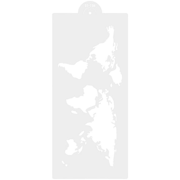 Raindrops 1Pack World Map Design Stencil Cakes Baking Mold For Diy Activities And Cake Decorating In White