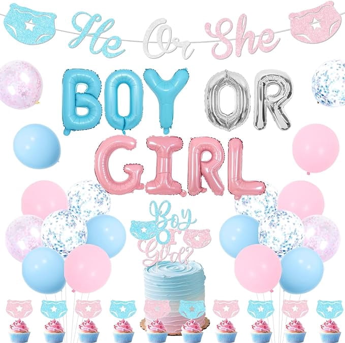 "Ahoy, It's A Boy!" Cake Topper – Blue Nautical Baby Shower, Gender Reveal, Birthday Party Decor - View #6