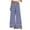 Blue, variant on Palazzo Pants for Women Drawstring Elastic High Waisted Side Split Striped Wide Leg Pants Baggy Casual Trousers