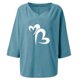 thumbnail image 4 of Blusa suelta con cuello en V y manga tres cuartos con estampado elegante para mujer OAVQHLG3B Store  lin121212, 4 of 4