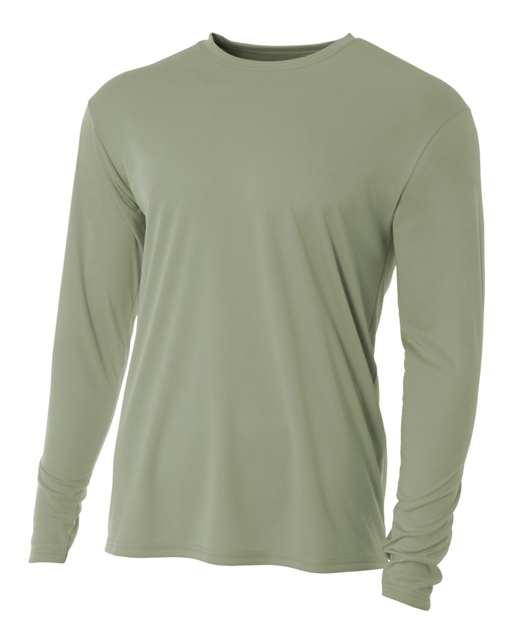 A4 Mens Adult Cooling Active Performance Crew Neck Long Sleeve T 