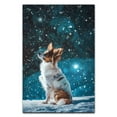 thumbnail image 3 of Hudo Dog Christmas Canvas Wall Art, Papillon Dog Wall Art Prints Dogs Hanging Wall Pictures Decoration for Holiday Living Room Bedroom Bathroom, 3 of 5