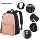 thumbnail image 3 of Balery Rose Gold Glitter Mochila Escolar 3 en 1 para Niños - Mochila Resistente con Lonchera Térmica y Estuche - Mochila Escolar para Niños y Niñas, 3 of 7