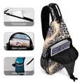 thumbnail image 4 of Full Print Chest Bag 8×15in Outer Large Bag On Both Sides Of Mesh Bag Inside Pocket Design Sponge Pad Shoulder Strap Leopard Skin Print Style LightSkyBlue_1, 4 of 8