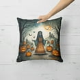thumbnail image 2 of La Llorona Skeleton Spooky Halloween Fabric Decorative Pillow 18 in x 18 in, 2 of 5