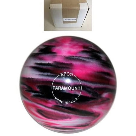 BuyBocceBalls New Listing - EPCO Duckpin Bowling Ball - Single - Marbleized - Magenta, Black & White
